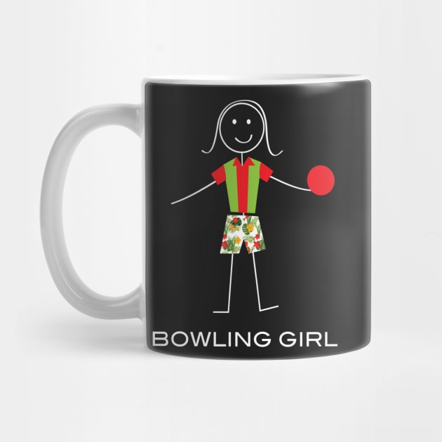 Funny Womens Bowling Illustration by whyitsme